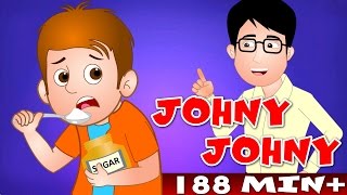 Johny Johny Yes Papa and Many More  Top 100 Popular Nursery Rhyme Collection [upl. by Groves]