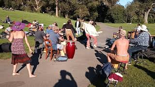 Golden gate park San Francisco California hippie hill live drummingsanfranciscogoldengatepark [upl. by Otsedom]