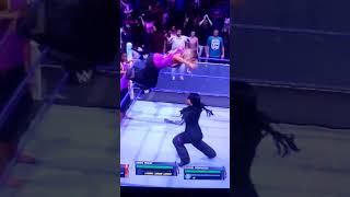 Aimee Priest with a NASTY spear to Carmella in midair short spear wwe2k23 spearcompilation [upl. by Jueta]