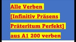 Alle VerbenNetzwerkneu Infinitiv Präsens Perfekt aus A1 und A2 P6  10 mal wiederholen [upl. by Hcirdeirf678]