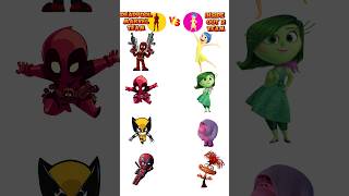 Inside Out 2 Team VS Deadpool Marvel Team  Meme battle [upl. by Wisnicki]