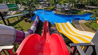 🍓 Magenta Water Slide 💦 at Black Mountain Waterpark 🇹🇭 [upl. by Nalyorf]