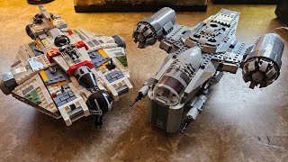 LEGO Star Wars Ahsoka Ghost amp Phantom II 75357 vs Star Wars Mandalorian The Razor Crest 75292 [upl. by Felske]