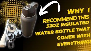 Review of 32oz Insulated Water Bottle  Comes w Everything [upl. by Oilicec]