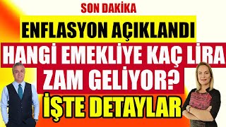 Son Dakika Enflasyon Açıklandı Hangi Emekli Kaç Lira Maaş Alacak İşte Detaylar [upl. by Aicenev198]