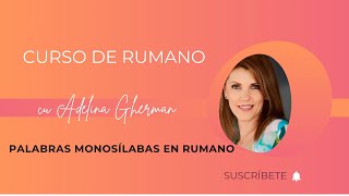 PALABRAS MONOSÍLABAS EN RUMANO 📚CURSO para APRENDER RUMANO nivel A1✅ 132 IStudyRo [upl. by Einahteb]