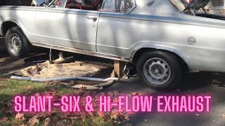 1966 Dodge Dart GT Slant Six High Flow Exhaust 2  ALL DONE for now [upl. by Assenaj]