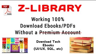 How to Download EbooksPDF from ZLibrary for Free Without a Premium Account  Download Tech Books [upl. by Kristie]