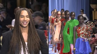 Fashion week Olivier Rousteing présente sa collection pour Balmain  AFP [upl. by Sivahc]