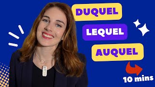 Lequel Auquel Duquel  Les PRONOMS RELATIFS COMPOSÉS  Grammaire B2  C1 [upl. by Akirrehs]