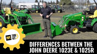 Differences Between the John Deere 1023E and 1025R Tractors [upl. by Ranie]