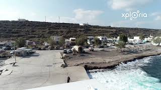 Thirasia harbour Santorini Island Greece 201809 video [upl. by Aramenta]