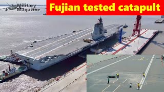 Chinas Navy Fujian Aircraft Carrier Tests Electromagnetic Catapult [upl. by Einnol770]