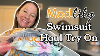 Modlily Swimsuit Haul Try On Review  MODEST swimwear [upl. by Kester]