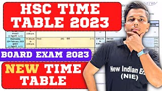 New HSC Time Table 2023 Board Exam class12th timetable2023 hscboardexam2023 [upl. by Ahsyla]