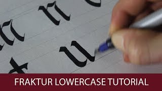 Calligraphy Alphabet Tutorial  Fraktur Lowercase Letters for Beginners [upl. by Arri]