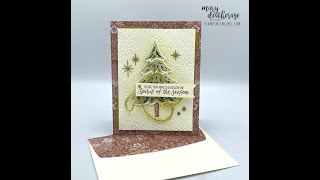 Stampin UpMerriest TreesTraditions of St Nick DSPOnline ExclusiveChristmasDistressed Tile [upl. by Slavic742]