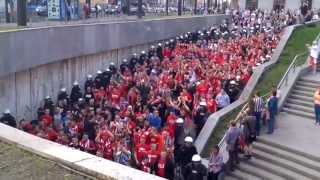 Widzew Łódź amp Ruch Chorzów fans in Kraków  26 4 2013 [upl. by Drais]