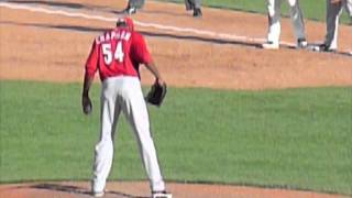 Aroldis Chapman PitchingWarming Up Mechanics [upl. by Gustave]