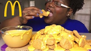 CHEESY 50 PIECES MCDONALDS CHICKEN NUGGETS 먹방 MUKBANG 맥도날드 치킨 너겟 [upl. by Thomasa]