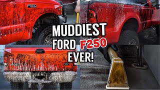 Deep Cleaning The Muddiest Ford F250 EVER  Insane Satisfying Disaster Detail Transformation [upl. by Nagem]