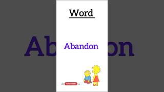 Synonyms of Abandon [upl. by Otti]