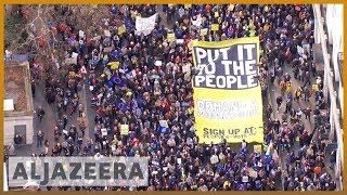 🇬🇧 Mass London protest demands second referendum on Brexit  Al Jazeera English [upl. by Rufina]