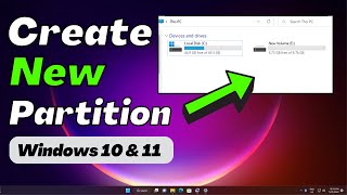 How to Create Partition in Windows 10 amp 11  Create New Drive 2023 [upl. by Monjan218]