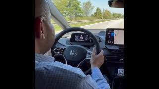 New VW ID3  Acceleration Time Travel Assist and Lane Keeping Assist [upl. by Ullyot]