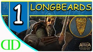 Total War Attila  Longobards Grand Campaign Part 1 60fps 1080p [upl. by Dnaltiac]