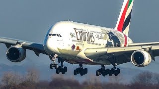 14 BIG PLANE LANDINGS  Airbus A380 Boeing 767 B787  4K [upl. by Gabbie]