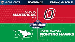 32224 Omaha vs North Dakota Highlights  Frozen Faceoff Semifinal [upl. by Digirb]