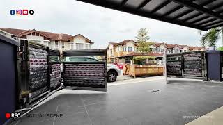 Trackless Adam3 System installed on Stainless Steel Frame Folding Gate for Driveway Autogate [upl. by Sells]