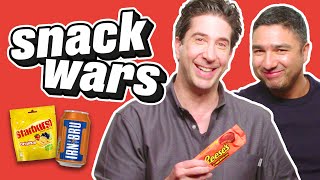 David Schwimmer amp Ted Lassos Nick Mohammed Eat British Foods  Snack Wars  LADbible [upl. by Gus]