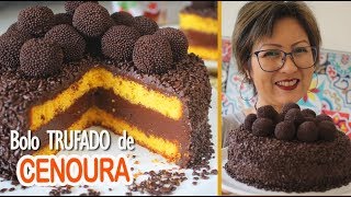 BOLO DE CENOURA TRUFADO  ESPECIAL DIA DOS PAIS  DIKA DA NAKA [upl. by Anama383]