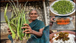 UNSEEN ELUVA KALLIMUDAYAN  Fry  கள்ளிமுடையான் Caralluma Fimbriata  Grandma Countryfoodcooking [upl. by Ennayhs]