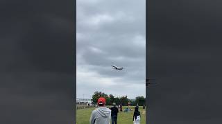 LoganAir Emb145 GSAJS LHR Arrivals Runway 27L LM653 from Londonderry shorts [upl. by Hairahcaz]