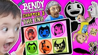 LEARN COLORS w BENDY amp the INK MACHINE FGTEEV BEST BATIM GAMEPLAY Elevator Glitch Chapter 3 Ending [upl. by Anniken]