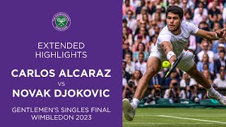 Carlos Alcaraz vs Novak Djokovic Extended Highlights  Wimbledon 2023 Final [upl. by Ariad]