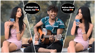 Beggar Prank In Public Singing ANIMAL Love Songs In Front Of Cute Girl  Epic Reactions😍 Jhopdi K [upl. by Ynnub]