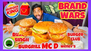 Brand Wars Expensive Burger  Mc Donald’s vs Burger King  Veggie Paaji [upl. by Themis390]