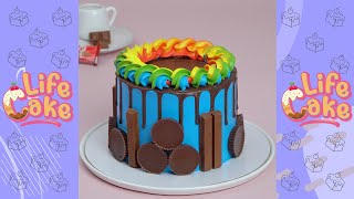 Easy Colorful Cake Decorating Ideas Shorts Short [upl. by Nylatsirk]