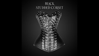 Black Studded Corset  Over Bust Corset [upl. by Inat]