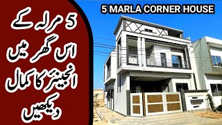 5 Marla Corner House Design in Pakistan  5 Marla House Map  Five Marla House [upl. by Naval]