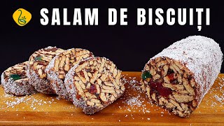 Salam de biscuiti cu rahat si nuca  retea atat de post cat si de dulce [upl. by Aicyla919]