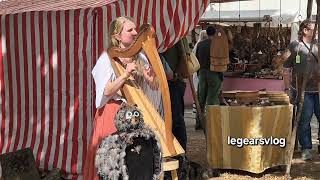 The musical harp and angelic voice singer at the Medieval Age Fest in Hadamar Germany 🎶🇩🇪 [upl. by Elegna833]