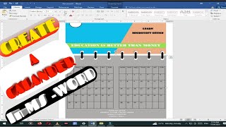 How to Create a Simple Calendar in MS word StepbyStep Tutorial [upl. by Ahsirk87]