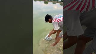 which fish stock in pond catla or sliced  fish fishing fisherman [upl. by Norval]