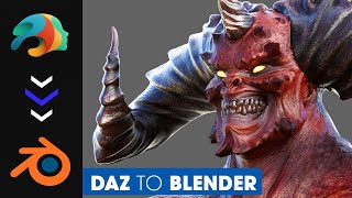 DAZ to Blender Bridge  Send Daz Character to Blender  Texture amp Transform Tutorial [upl. by Steep]