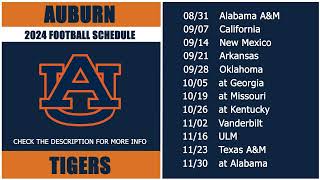 2024 Auburn Tigers Football Schedule [upl. by Hirsh566]